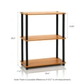 thumbnail image 3 of Furinno Turn-N-Tube 3-Tier Compact Multipurpose Shelf Display Rack, Black/Grey, Set of 2, 3 of 5