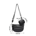 thumbnail image 4 of Bolso de hombro casual con correa ancha Bolso bandolera ligero de color sólido para uso diario y desplazamientos, 4 of 6