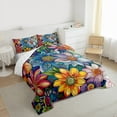 thumbnail image 3 of Manfei Traditional Floral Flower Full Size Comforter Sets 3-Piece for Female Men,Vintage Aesthetics Bedding Comforter Set,Exotic Style Lightweight Bedding Sets,Luxury Bedroom Decor,Reversible, 3 of 8