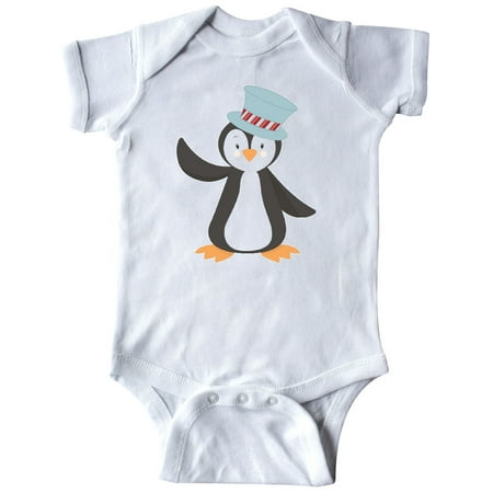 

Inktastic Penguin With Blue Top hat Gift Baby Boy or Baby Girl Bodysuit