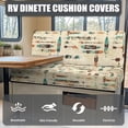 thumbnail image 2 of Pzuqiu Rv Dinette Cushion Covers Ethnic Style Camper Dinette Booth Seat Covers Stretch Cushion Slipcovers for RV Camper Car Bench Seats, 2 of 7