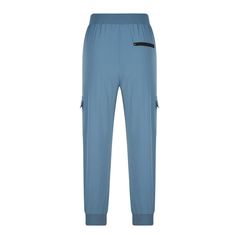 BALEAF Men's Sweatpants Hiking Pants Cargo Joggers for Workout Sun  Protection Slim Elastic Waist Lightweight Pants Blue Ice Size XL