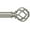 Antique Silver, variant on Gold Curtain Rods for Windows 48 to 84 inch, 1 inch Adjustable Decorative Curtain Rod 32 to 86 inch (2.6-7.1ft), Single Drapery Rod with Twisted Cage Ends