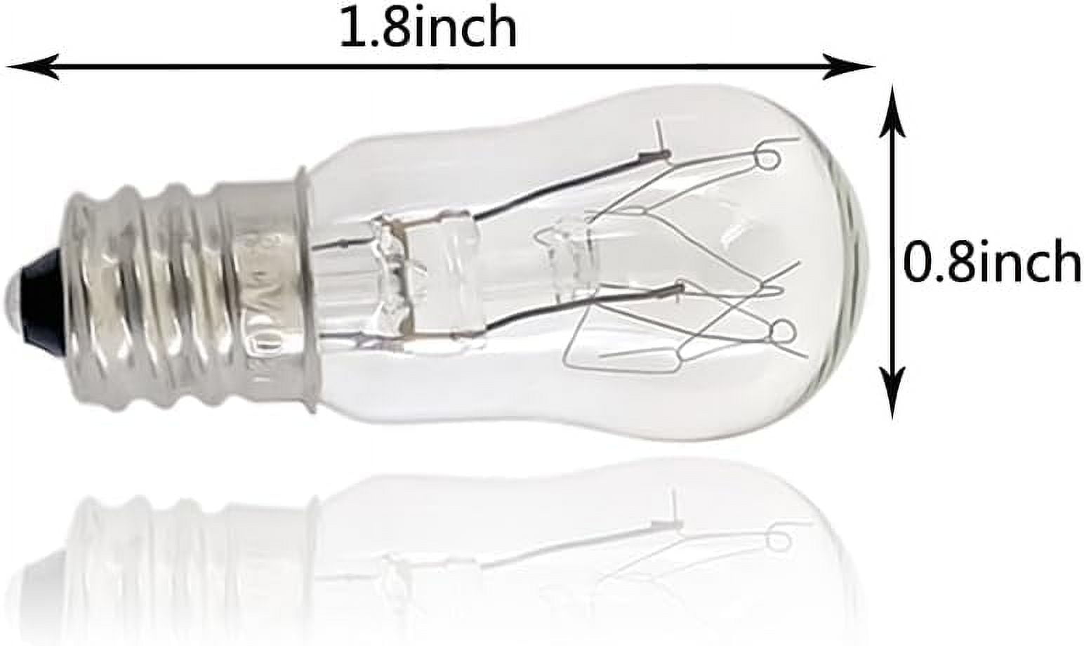 Appliance Clear Light WE05X20431 Dryer Drum Replacement Bulbs,120V/15W/E12,Dryer Light Bulb Compatible with GE & Hotpoint Dryers, 4-Pack