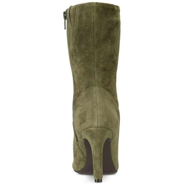 Rialto Womens Chung Fabric Almond Toe Mid Calf Fashion Army