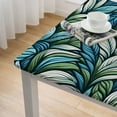 thumbnail image 5 of Awypu Palms Leaves Banana Biotanical Elements Square Tablecloth Waterproof Resistant Fabric 100% Polyester Fiber 40*40, 5 of 8