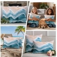 thumbnail image 4 of Outdoor Pillow Covers Beach Blue Water Ripple Waterproof Pillow Cases 20x12 Set of 2, Abstract Waves Gradient Throw Pillow Cover Pillowcase for Patio Balcony Couch Garden, 4 of 9