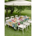 thumbnail image 4 of Outdoor Tablecloths with Umbrella Hole & Zipper, Watercolor Tulips Rectangle Tablecloth 60x120 Inch, Spring Flowers Butterflies Leaves Beige Waterproof Table Cloth, Patio/Pool/Picnic Table Covers, 4 of 8