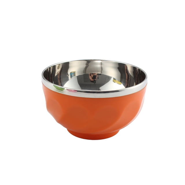 Cuenca de Acero Inoxidable 304 Cuenco de Acero Inoxidable, Cuenco Sami Original de Doble Capa para Niños, Cuenco de Sopa, Cuenco de Arroz Aislado para la Cena, Cuenco de Color para el Hogar