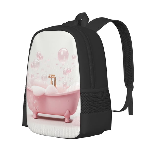 Balery Cute Bathtub Mochila para hombre y mujer - Tela Oxford 600D resistente - Gran capacidad, resistente al agua, ideal para la escuela, viajes y senderismo