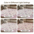 thumbnail image 7 of ODIKA 3'x5' Ultra-Soft Throw Mat, Vintage Floral Boho Patchwork With Distressed Blossom Tile Accents None Washable, Bare feet friendly, Easy Care Indoor rug for Bedside, Vanity, 7 of 7