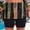 Black(New)A, variant on Women's Athletic Shorts Random-Print Yoga Shorts High-Waisted Stretch Double-Layer Shorts Fashion Casual Breathable Quick-Dry Shorts with Pockets