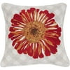 Red Zinnia Decorative Pillow