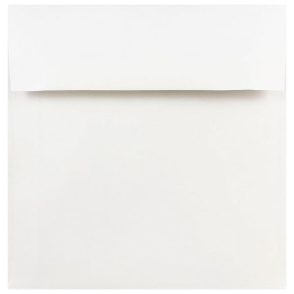JAM Paper 8 x 8 Square Invitation Envelopes, White, 50 per Pack