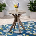 thumbnail image 4 of STAMFORD 27.5 Acacia Wood Outdoor Bistro Table, Weather-Resistant Round Patio Table with Sturdy X-Base, Perfect for Backyard Dinners, BBQ Serving, Balcony Seating, Grey, 4 of 10