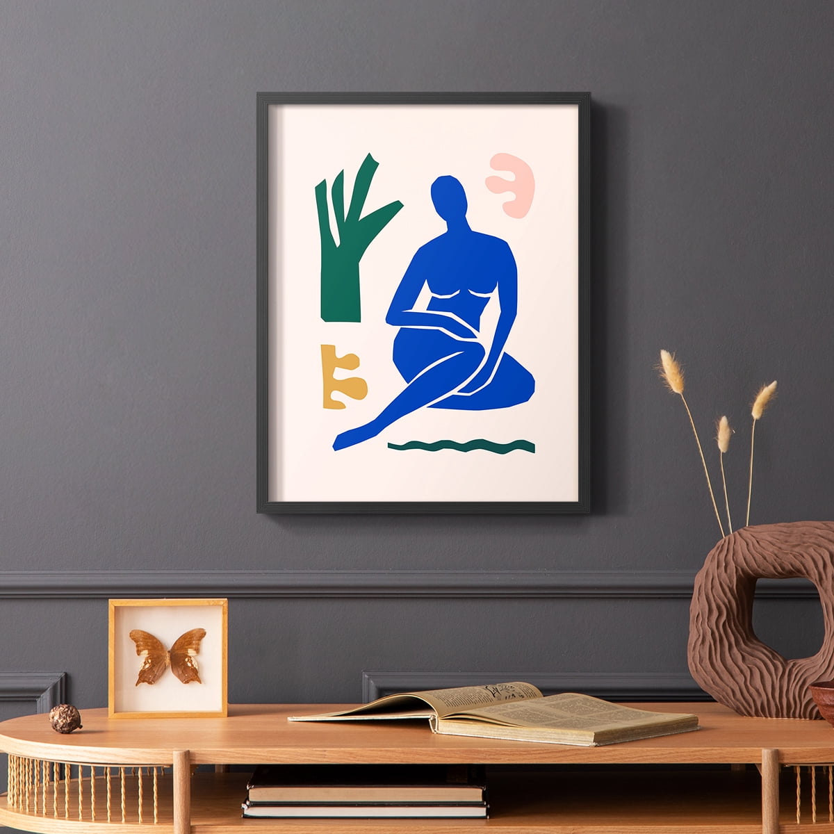 Matisse CDLXVII in Black Solid Wood Framed Print No Nail Hanging
