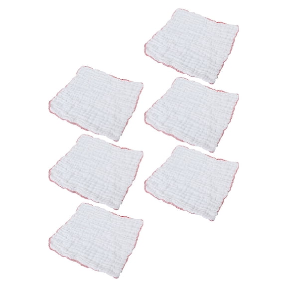 KALLORY White Cotton Dish Towels, Highly Absorbent, Gentle on Surfaces, 12-Layer Muslin