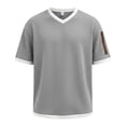thumbnail image 4 of ZUKMRJPC Mens T-Shirts V Neck Short Sleeve Waffleknit Summer Tops Casual Loose Fit Lightweight Pullover Tees Tops with Zipper Pocket, 4 of 8