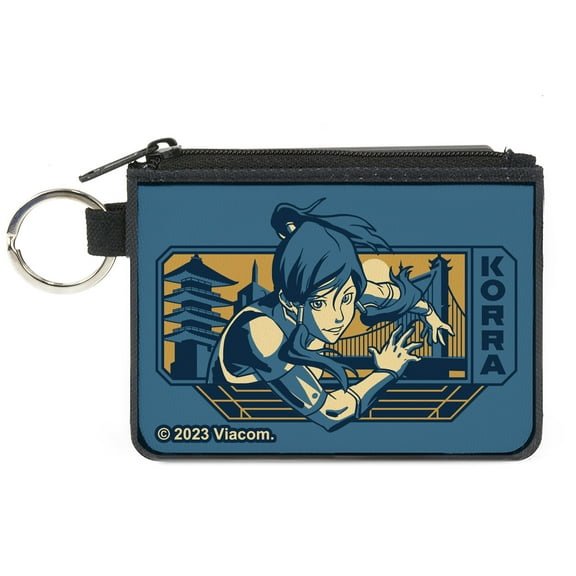 Nickelodeon Wallet, Coin Purse, The Legend of Korra Avatar Korra Bridge Pose and Text Blues, Canvas