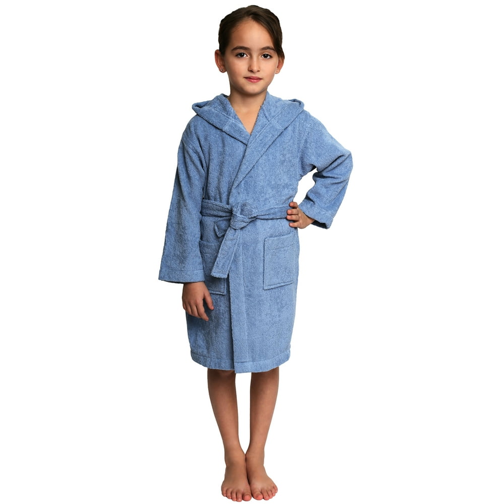 TowelSelections TowelSelections Girls Robe, Kids Hooded Cotton Terry Bathrobe