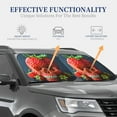 thumbnail image 4 of Windshield Sun Shade, Strawberry Skull Realistic Art Foldable Car Sun Shade Windshield for Front, 2 Pieces, 4 of 7