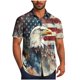 thumbnail image 2 of Blusa y camisa de manga corta con cuello vuelto Camisa casual para hombre Camisa de bolos vintage de manga corta Camisas de verano de playa cubana Camisa con botones Blusa para hombre Poliéster, 2 of 6