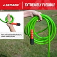 thumbnail image 4 of YAMATIC Pressure Washer Hose 50FT X 1/4", Kink Resistant Real 3200 PSI Heavy Duty Power Washer Extension Replacement Hose With M22-14mm x 3/8" Quick Connect Kit For Gas & Electric, Green, 4 of 9
