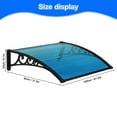 thumbnail image 3 of Door Awnings Exterior, Awning for Door Entrance, 31.5x47 Inches Awnings for Doors, Window Awning Canopy Exterior with Plastic Steel Bracket, UV, Rain, Snow Protection Door Awning -Black, 3 of 10
