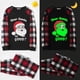 thumbnail image 3 of Pijamas familiares a juego navideños Luminosos y brillantes Dear Santa We Good Conjunto de pijamas negros, 3 of 4