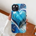 thumbnail image 2 of Heart - Shaped Resin Phone Case with Gold Foil Accents, Artistic Swirl Design for Romantic Users & Valentine’s Day Gift, Compatible with iPhone 11/12/13/14/15/16 (Pro Max/Plus), 2 of 9