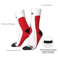 thumbnail image 4 of Logiee HOHOHO Christmas Print Adult Socks for Men & Women,Calf Socks, Ankle Socks,Boots Socks,Breathable Casual Sock,Unisex Crew Socks, 4 of 6