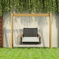 thumbnail image 3 of Kadyn Patio Swings for Porch,Comfortable Porch Swings,Single Rattan Porch Swing with Armrests Cushion and Hanging Ropes-White, 3 of 9