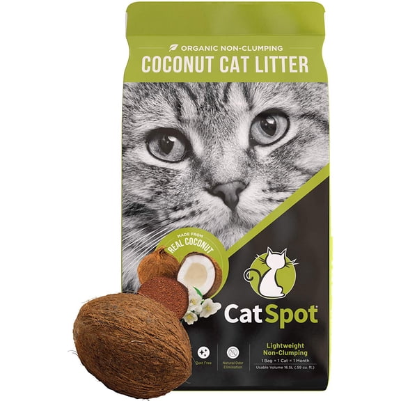 Catspot 100% Organic Coconut Non Clumping Cat Litter, 5 lb Bag