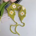 thumbnail image 1 of Banda para el cabello de ala ancha tejida a crochet para mujer, linda y decorativa banda para el cabello, bolso, pañuelo para la cabeza, sombrero, accesorios para el cabello tejidos, 1 of 6