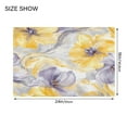 thumbnail image 2 of 2 Piece Soft Bathroom Rug Set Watercolor Yellow Flowers Bath Mat and U-Shaped Toilet Contour Rug (16"x24"+20"x24"), 2 of 7