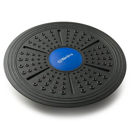 Bintiva Adjustable Balance Board, Extra Wide Diameter, For Fitness, Balance, and Stability Training, Blue Center