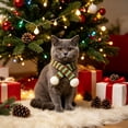 thumbnail image 4 of Pet Christmas Scarf with Pompom Decor Doggy Soft Bandana Warm Neck Accessories Holiday Dog Outfits for Cats Puppy Kitten and Small Dogs, 4 of 6