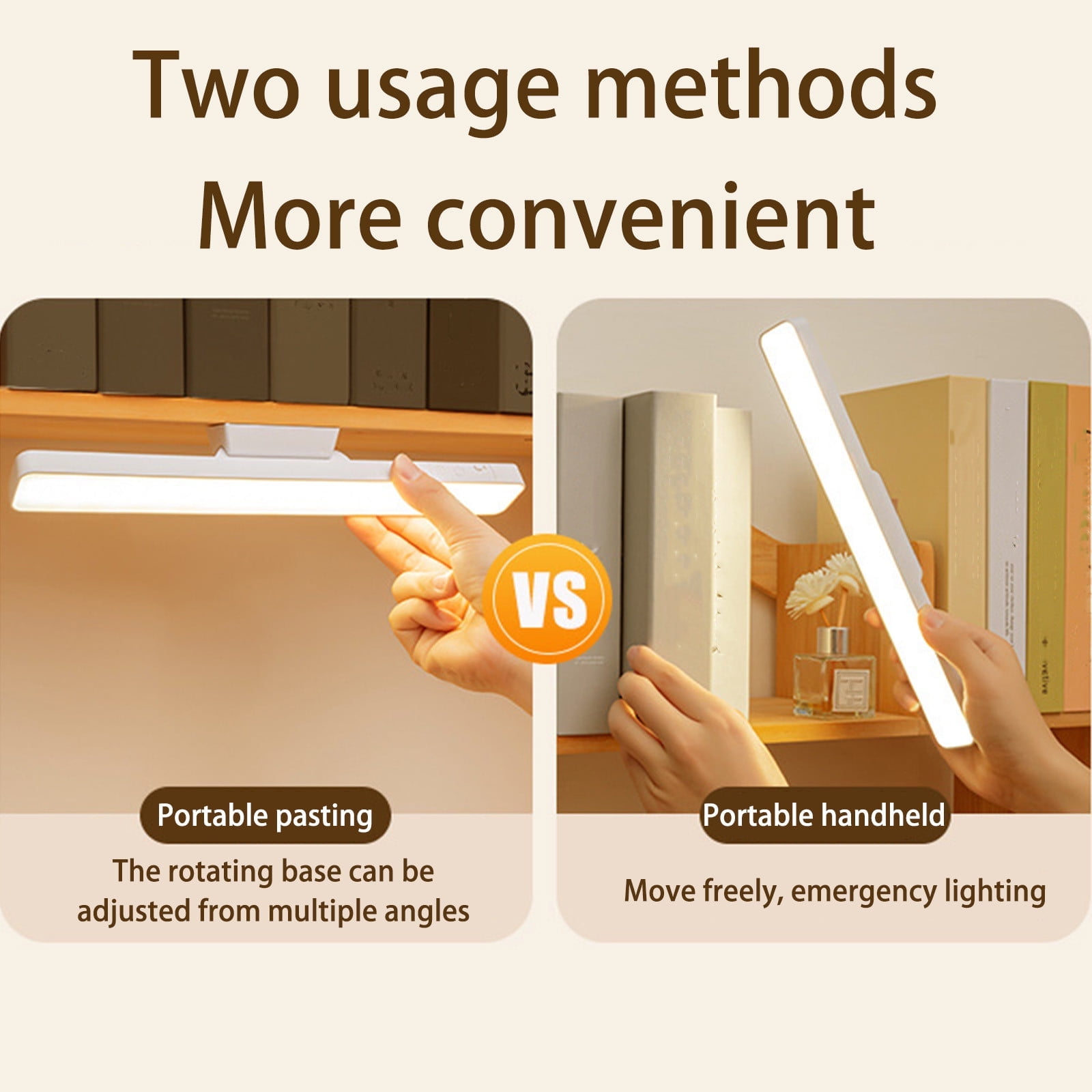 Specollect Clearance 4Pcs Desk Lamp, Reading & Office Lamp, Rechargeable LED Light,3 Colors, Adjustable brightness,LED for Bedroom & Desk with Eye-care
