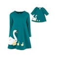 thumbnail image 2 of Leveret Girl and Doll Cotton Dress Swan 6 Year, 2 of 3