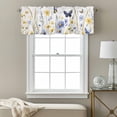thumbnail image 3 of Spring Floral Valance Curtain Pastoral Yellow Blue Flowers Leaves Butterfly Window Valances Rod Pocket Short Curtains Window Treatments for Kitchen Bedroom Bathroom Laundry 56" x 16", 3 of 9