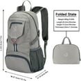 thumbnail image 7 of WATERFLY Unisex 20L Small Foldable Packable Travel Hiking Backpacks Daypack,Light Gray, 7 of 7