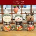 thumbnail image 6 of Christmas Candy Jar Children Gift Santa Snowman Ornament Storage Box Clear Novelty Cookie Jars Plush Doll Lid Bottle Xmas Party Goods Sugar Container, 6 of 6