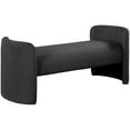 thumbnail image 1 of Meridian Furniture Peyton Black Boucle Fabric Bench, 1 of 5