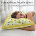 thumbnail image 5 of Yellow Lemon Pillow Covers, Linen Long Throw Pillow Case, Summer Watercolor Fruits Leaf Holiday Pillow Protector Decorative Cushion Cover for Living Room/Bedroom 20" x 30", 5 of 8