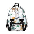 thumbnail image 3 of Colorful Dinosaurs Silhouettes Pattern Backpack for School,Cute School Bag,Schoolbag with Adjustable Shoulder Straps & Padded Back,15.25"x11.5"x5.25", 3 of 5