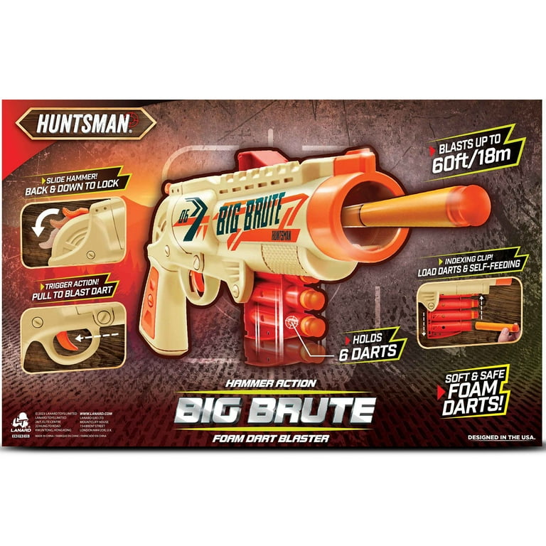Lanard Huntsman: Big Brute - Beige-Green - Toy Foam Dart Blaster