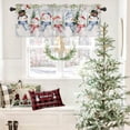 thumbnail image 4 of Snowman Curtains Valance for Bedroom Living Room, Christmas Tree Red Cardinals Curtains & Drapes Rod Pocket Seasonal Winter Snowy Scene Valance for Kitchen Window Curtains Over Sink 54x18in,1 Panel, 4 of 6