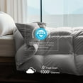 thumbnail image 4 of Royoliving Premium Heavyweight Feathers Down Comforter 100% Cotton Cover Grey Winter Down Proof Thickened Queen Size Duvet Insert with Corner Tabs (90x90, 60 Oz), 4 of 7