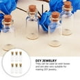 thumbnail image 3 of HEMOTON 100pcs 0.5ml Transparent Glass Wishing Bottles Cork Drift Bottles Glass Jars, 3 of 8