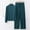 Army Green, variant on Ladies Pajamas Long Sleeve High Neck Modal Tops And Pants Sets 2PC Pink Solid Comfy Loungewear Ladies